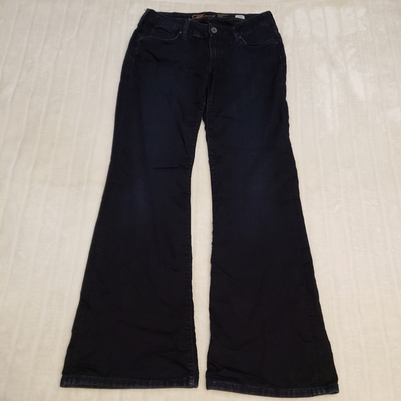 Mavi Cora Low Rise Wide Leg Boot Cut Dark Wash Jeans - Picture 2 of 16